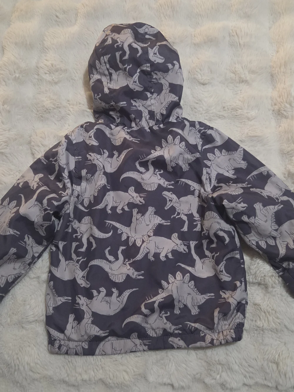 Boys 4T Carter's Hoodie Jacket with Dinosaur Print and Red Lining